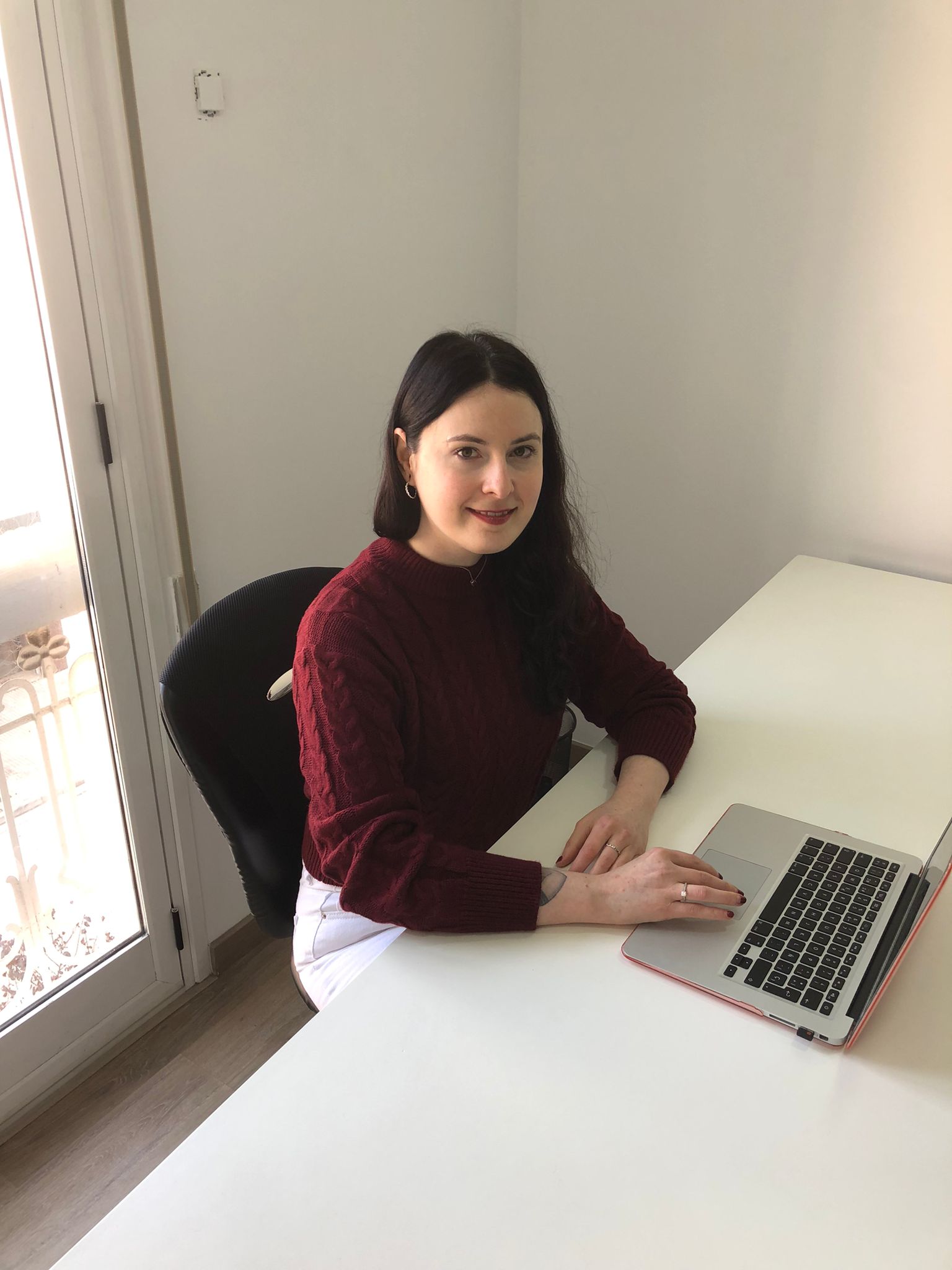 Noelia Gallardo en su consulta de nutrición